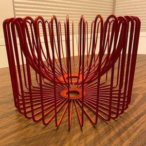 Vintage 1990s IKEA Tradig Red Metal Fruit Bowl Ehlen Johansson